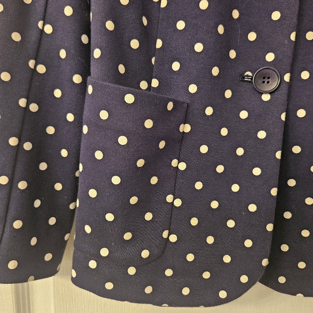 Talbots 2 button down polka dot blazer suitcoat size S small - Picture 6 of 11